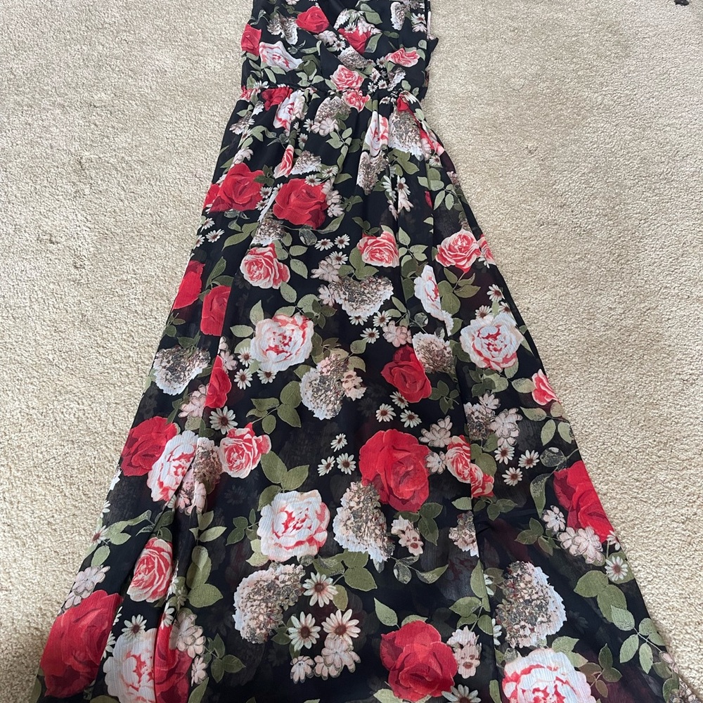 Beauty and the Beast Floral Sz small maxi dress